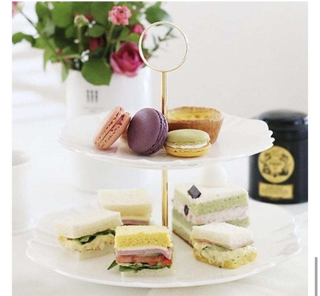 whitebloom 애프터눈티 이단트레이 골드