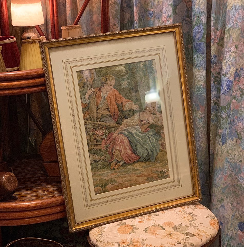 엔틱 타이피스트리 금장액자