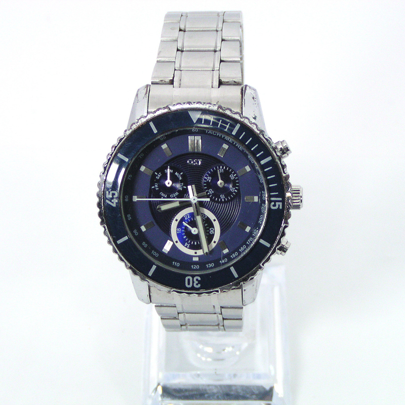 O.S.T(오에스티) 타키미터 스타일 메탈밴드 쿼츠 손목시계 33802-2014/07