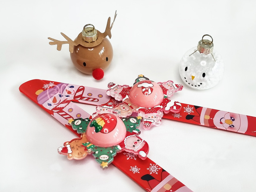 크리스마스 LED불빛 바람개비팔찌 산타 루돌프사슴 눈사람 소품 악세사리