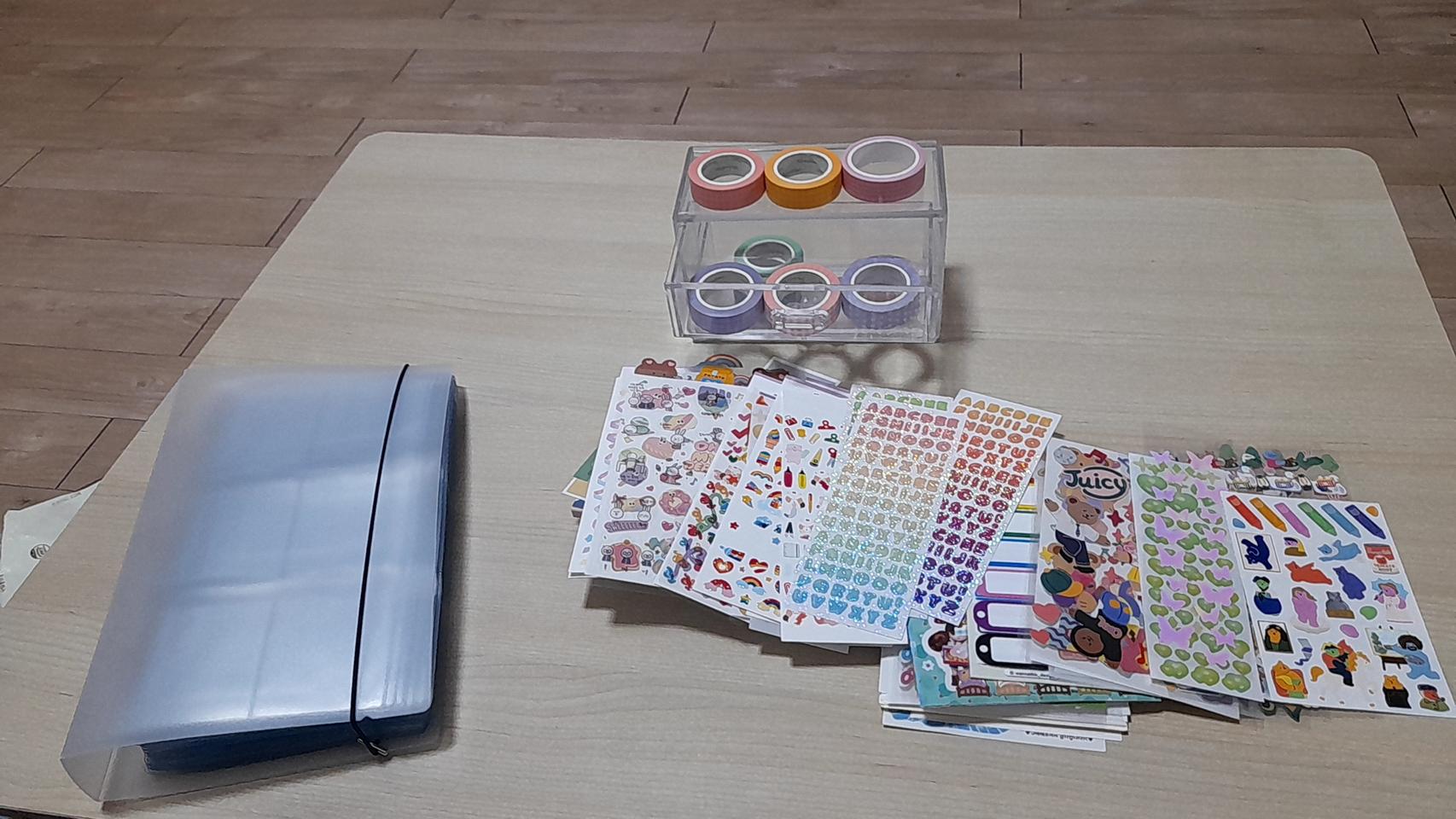 새상품-바인더,마스킹테이프,스티커