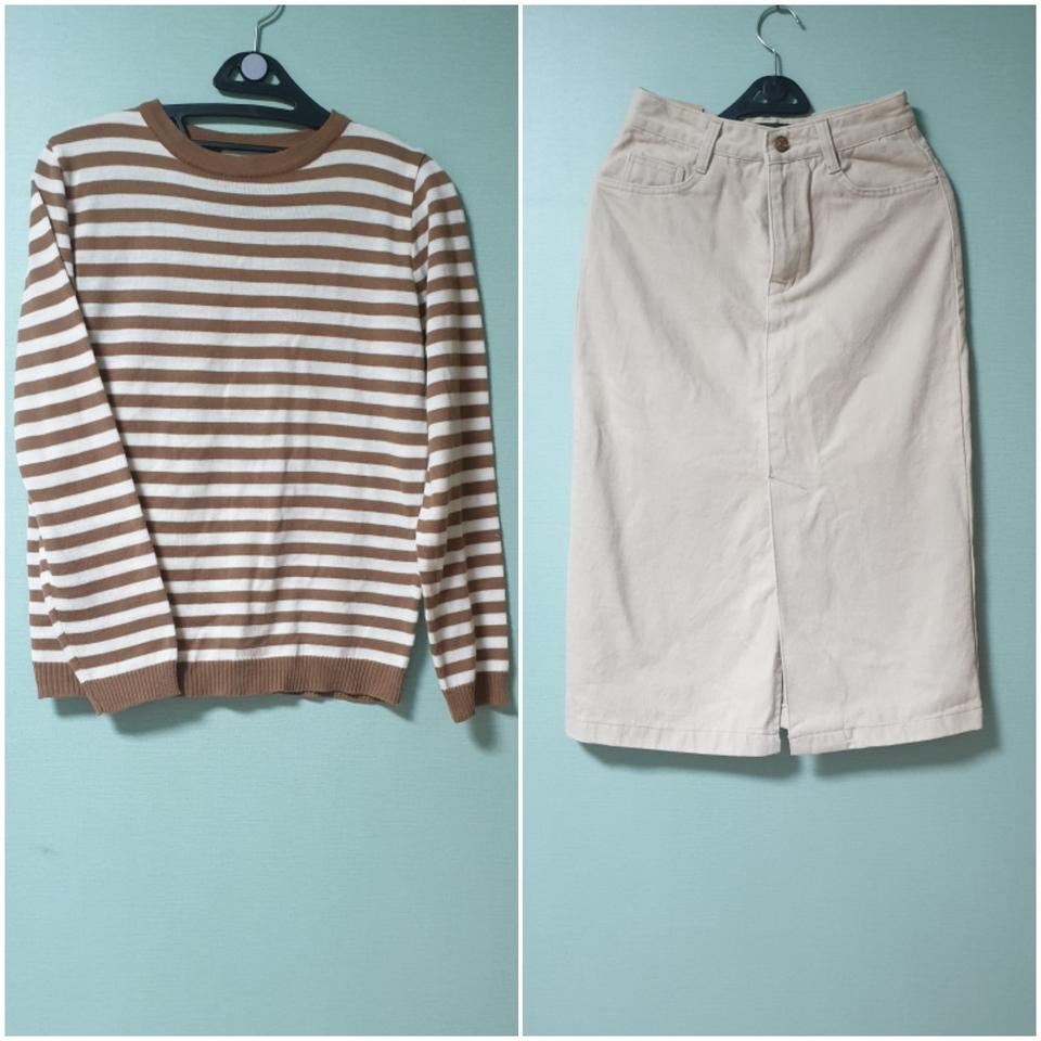 웜톤세트.스트라이프.단가라