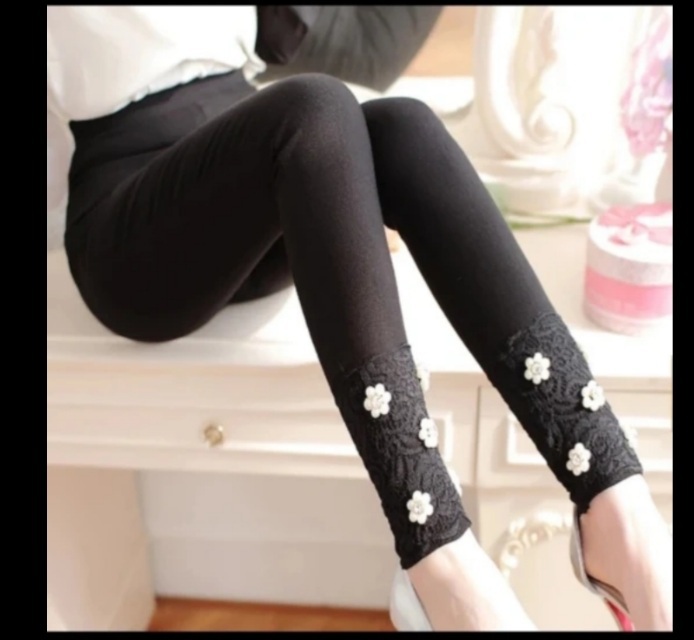 최고급  진주   레이스 슬랙스