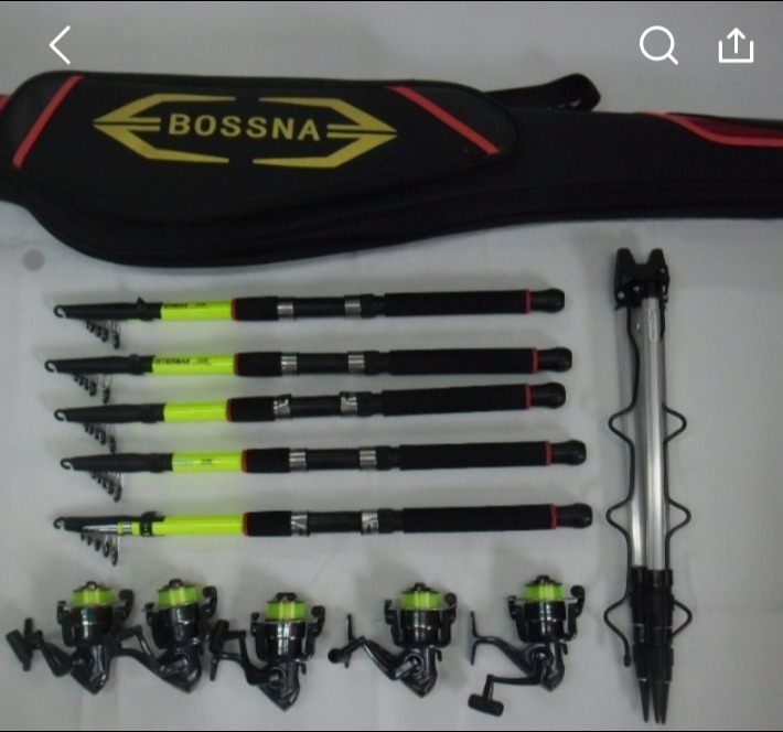 (559)중대형낚시가방+원투낚시대3.3m 5대+4000번릴5대+삼각받침대