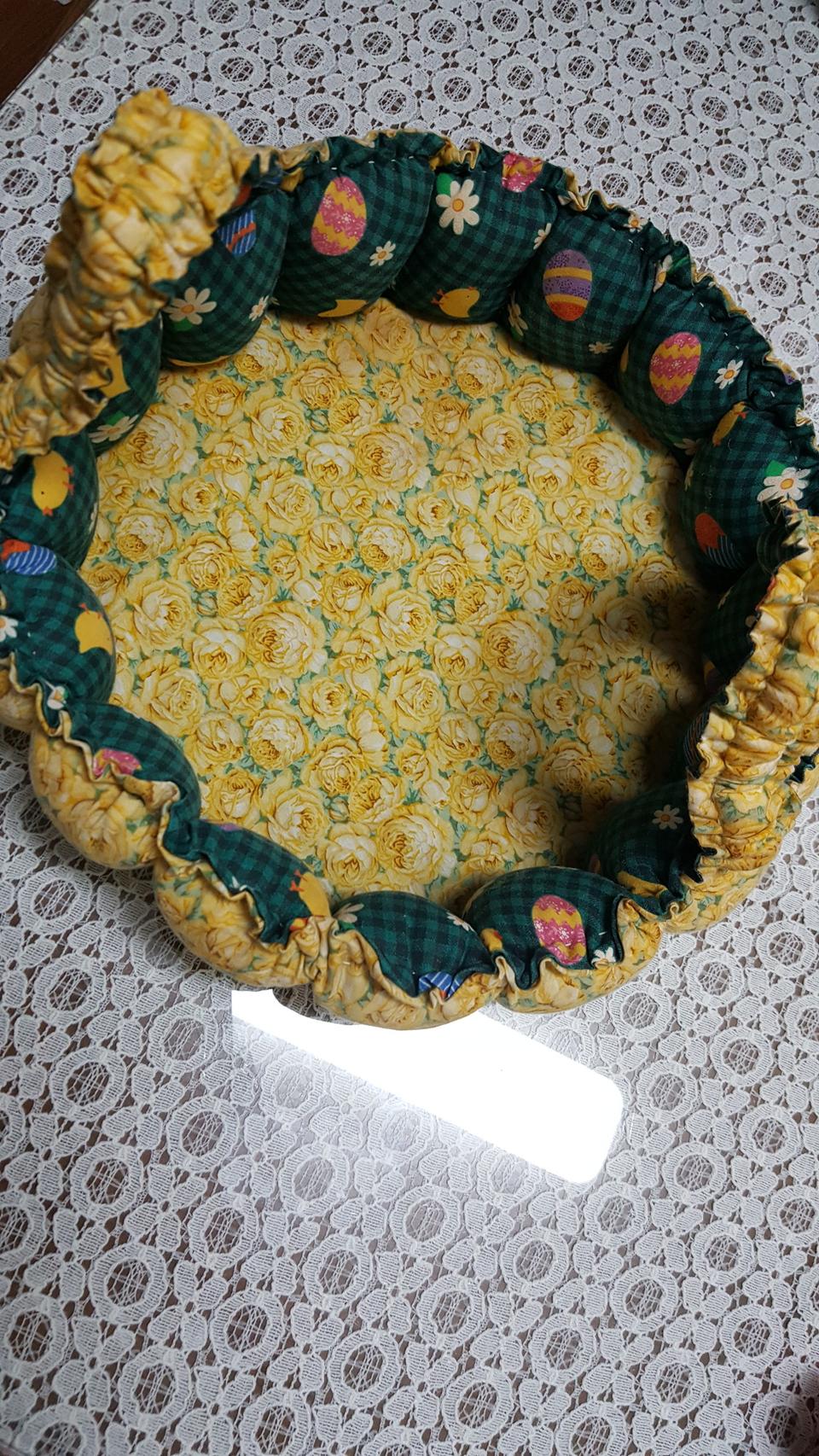 퀼트 양면  리버시블  소품 바구니