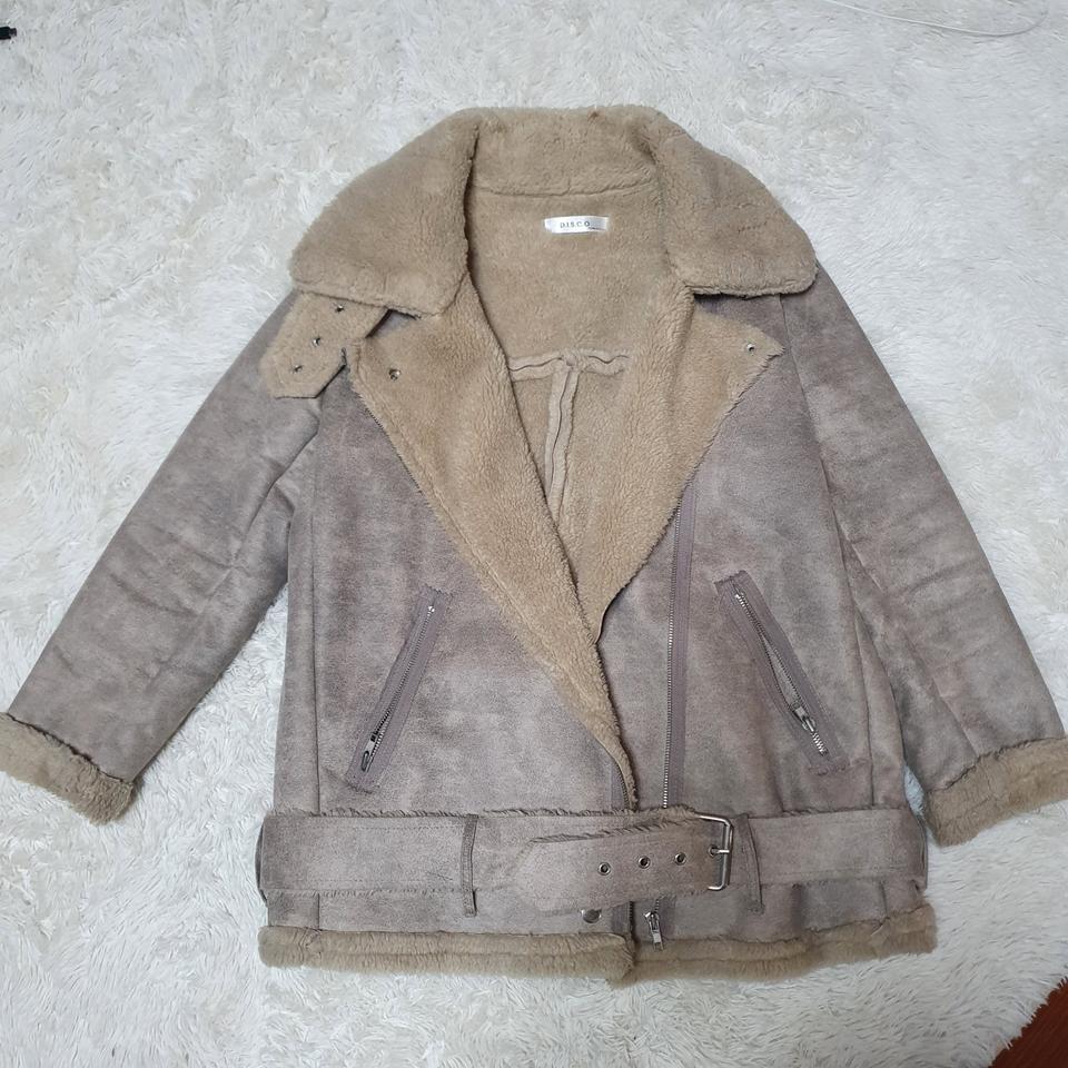 급처!! 그레이 브라운 무스탕 L