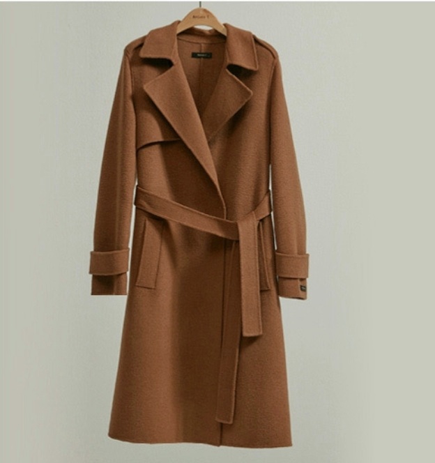카멜 브라운 울 트렌치 롱코트 가을 겨울 울코트 55 66 77