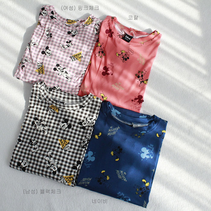 디즈니 미키 피치면 잠옷세트 커플잠옷