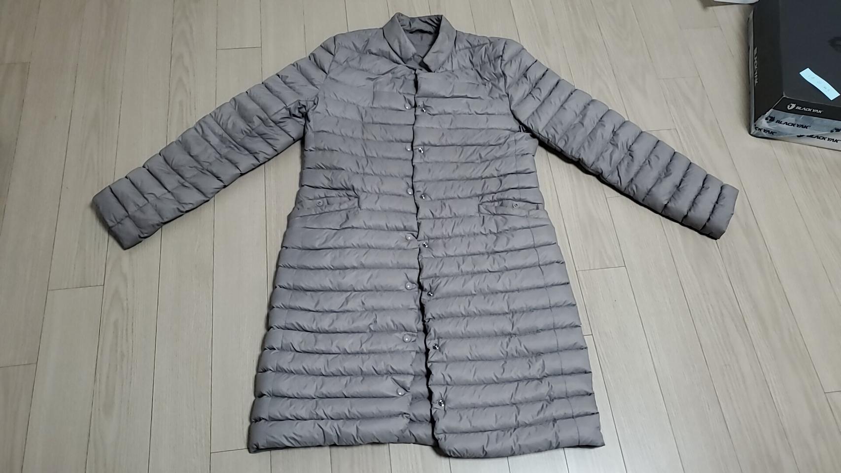 여성 지오다노 라이트다운 롱자켓 85 S 오리털 롱패딩