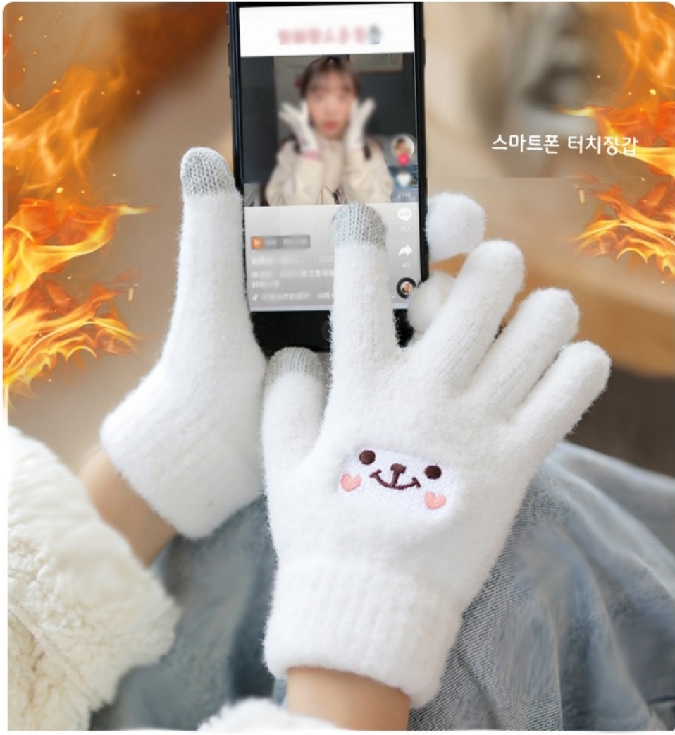 스마트폰터치 보들이장갑 초등학생~성인공용