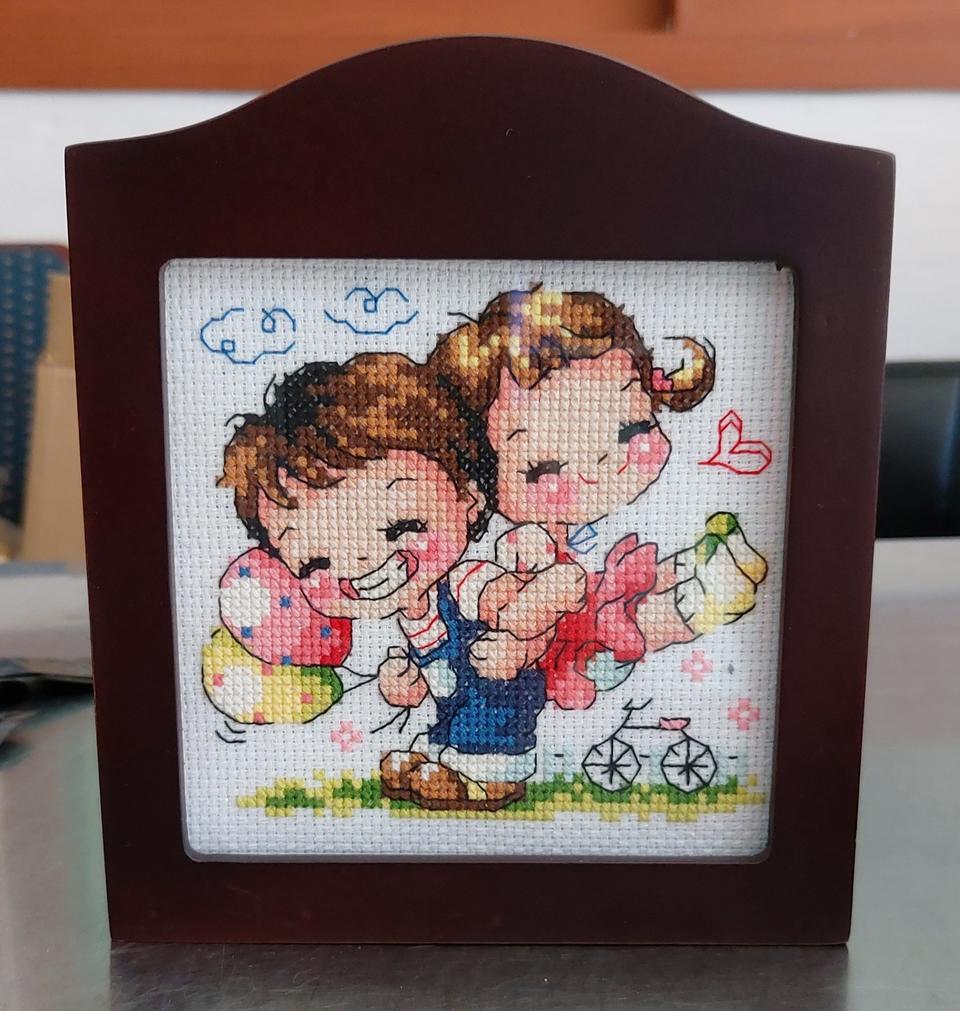 십자수 휴지걸이완성품