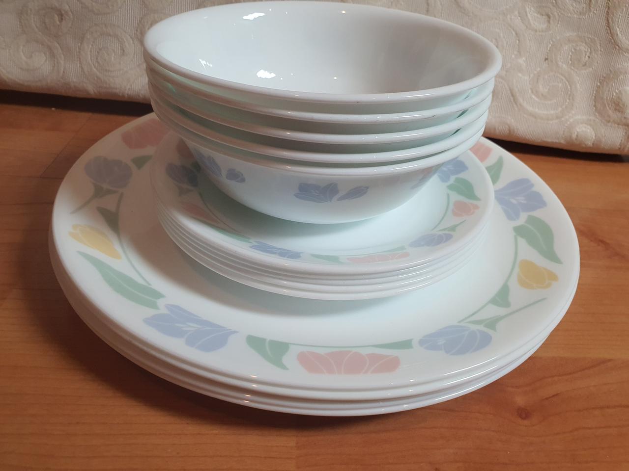 단종 빈티지 코렐 프렌드쉽 소.대 접시.국그릇 개별값