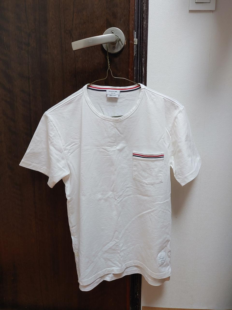 (최상급) 톰브라운 남성 포켓 반팔 남자 티셔츠