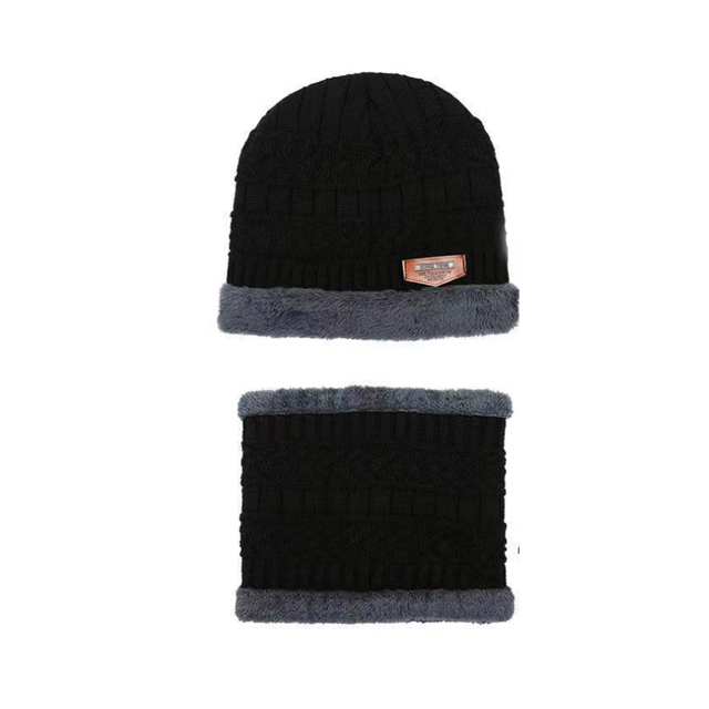 (무배)블랙쏭 비니 세트 넥워머 털안감원단 모자 M사이즈