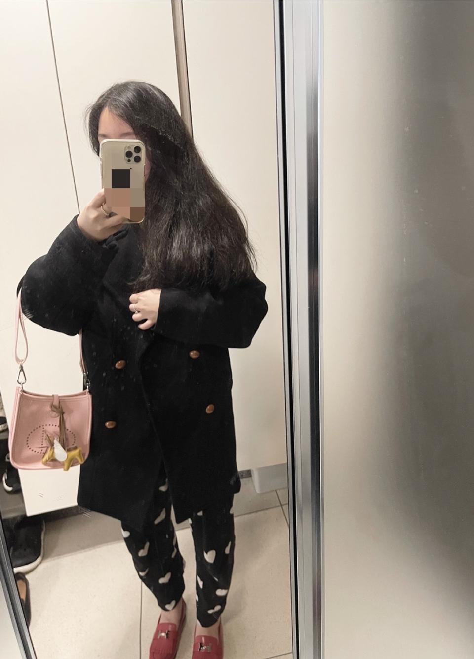 [ZARA] 자라 우먼 네이비 오버핏 울코트