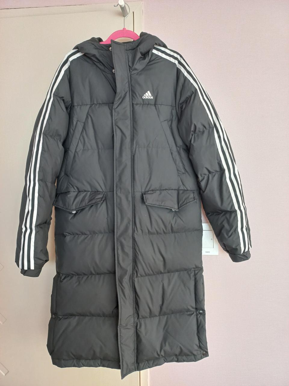 [택포/상태A급] 아디다스 검정 롱패딩 후드 DT7920(95/M)