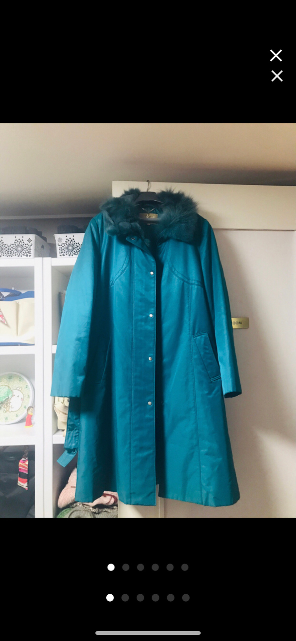 크로커다일 폭스퍼 패딩코트