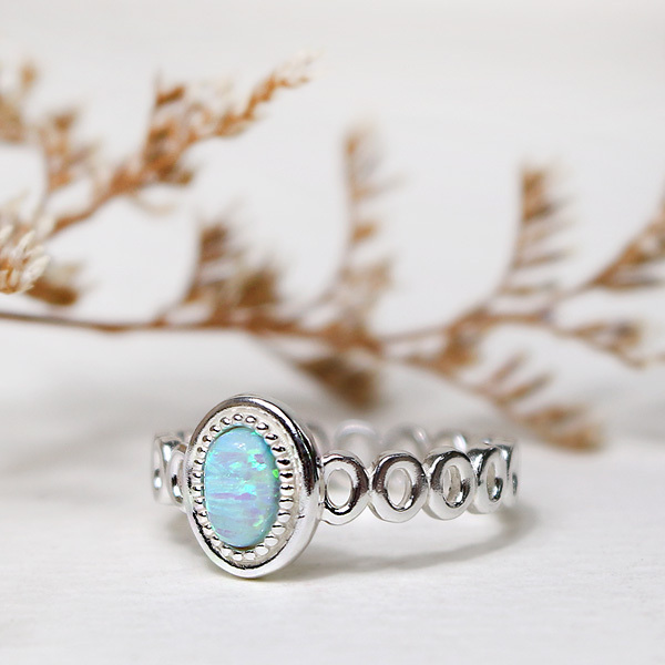 타원 오팔 실버 925 반지 silver 기념일 선물