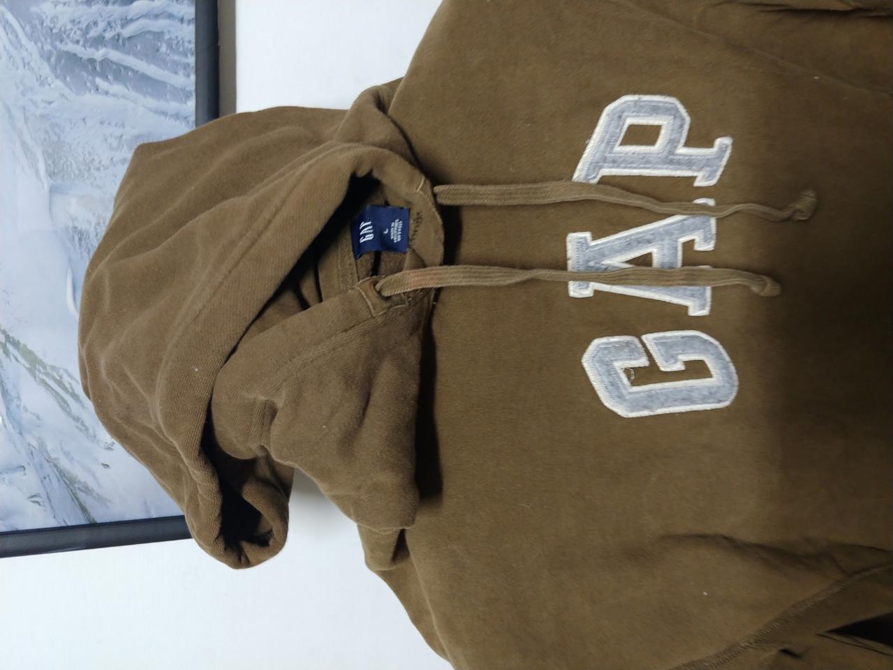 일본 갭 gap 브라운 L 기모 후드