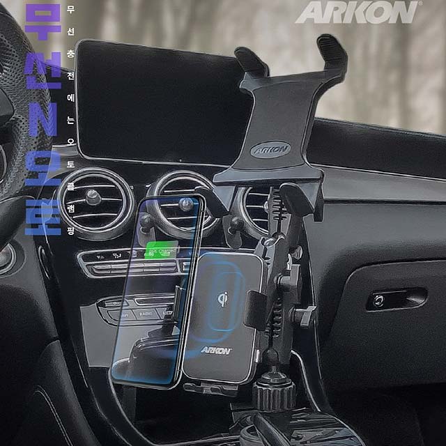 아콘 무선N오토 태블릿 앤 무선충전 핸드폰거치대 AWCTR323, c084