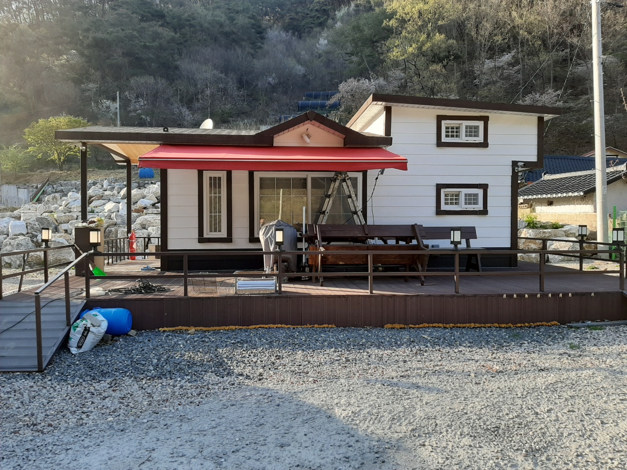 중고어닝 벽브라켓 핸들 포함 전국무료배송