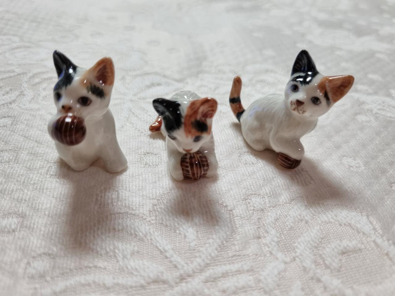 미니어처 털실 고양이