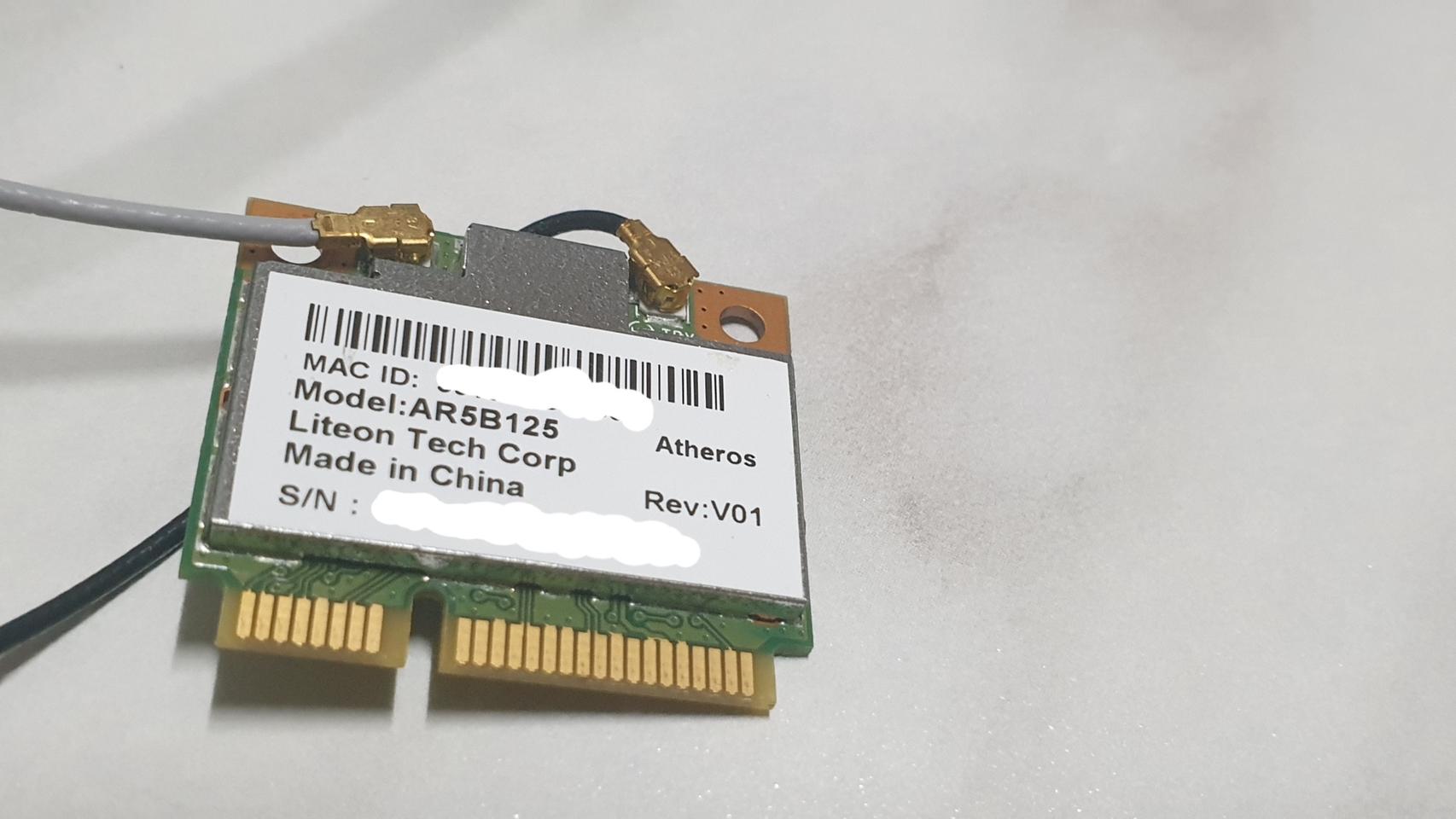 Atheros AR5B125 무선랜카드 mini PCI-E