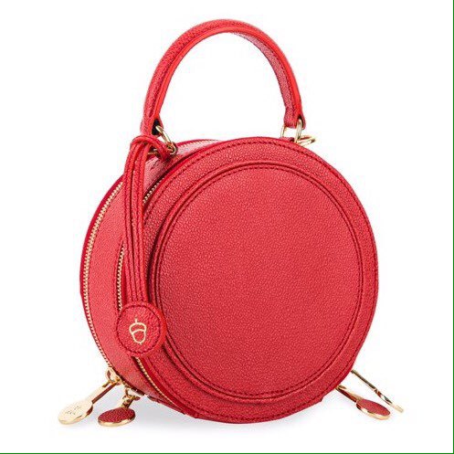 동그란 가방 레드 소가죽 버블 미니 크로스백 정품