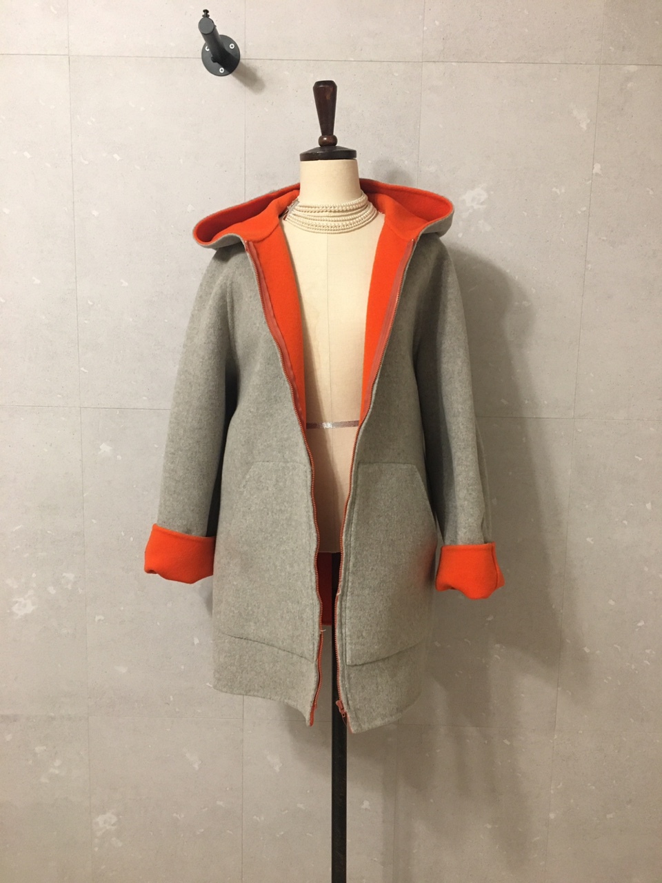 소피드후레 정품 이태리명품 루즈핏 후드코트 55~66