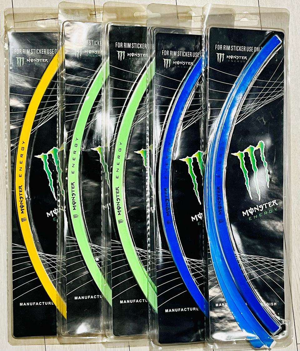 몬스터(MONSTER) 오토바이 림 스티커<5EA>
