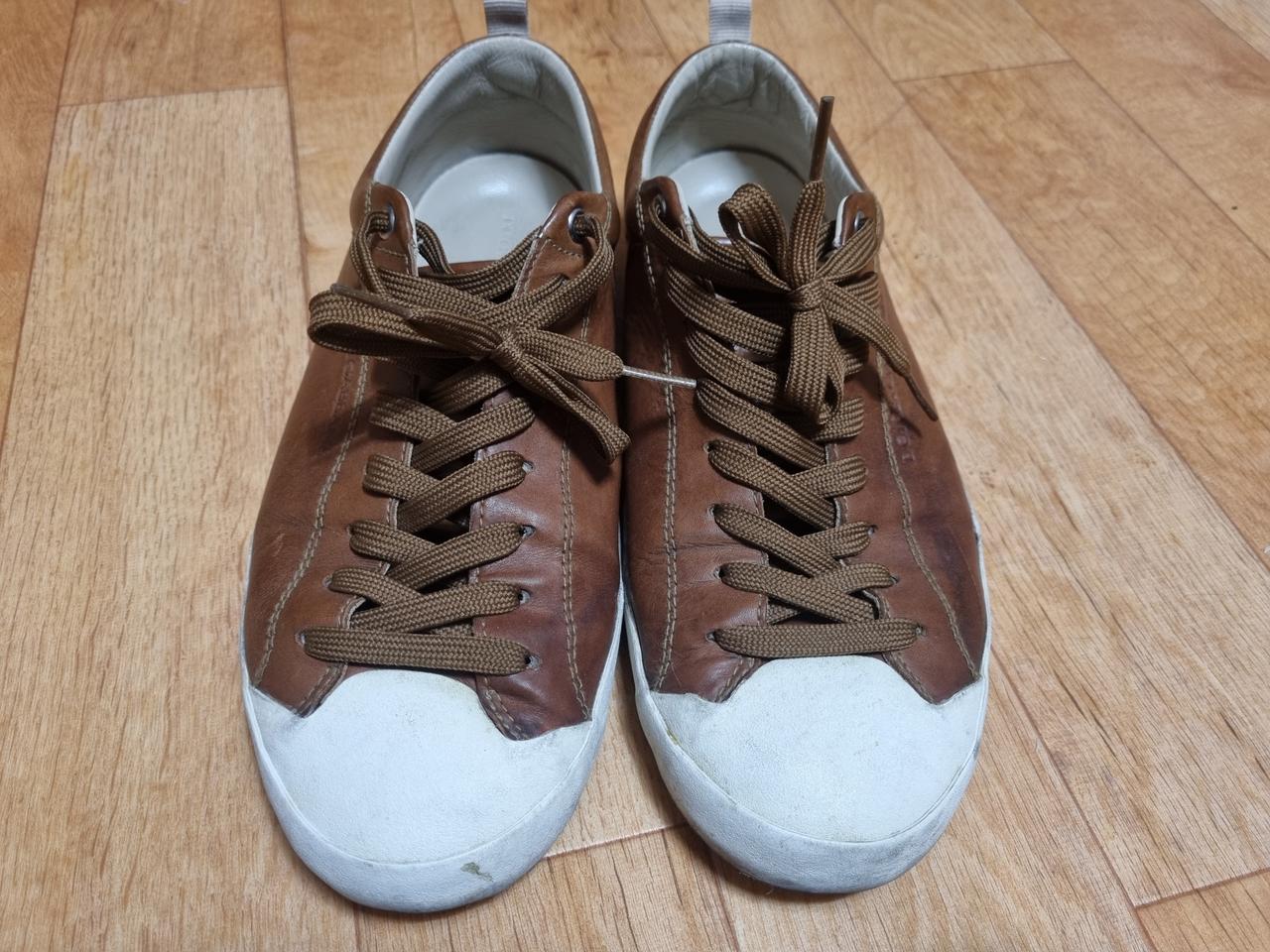 돌체앤가바나 로퍼 가죽스니커즈 브라운 275