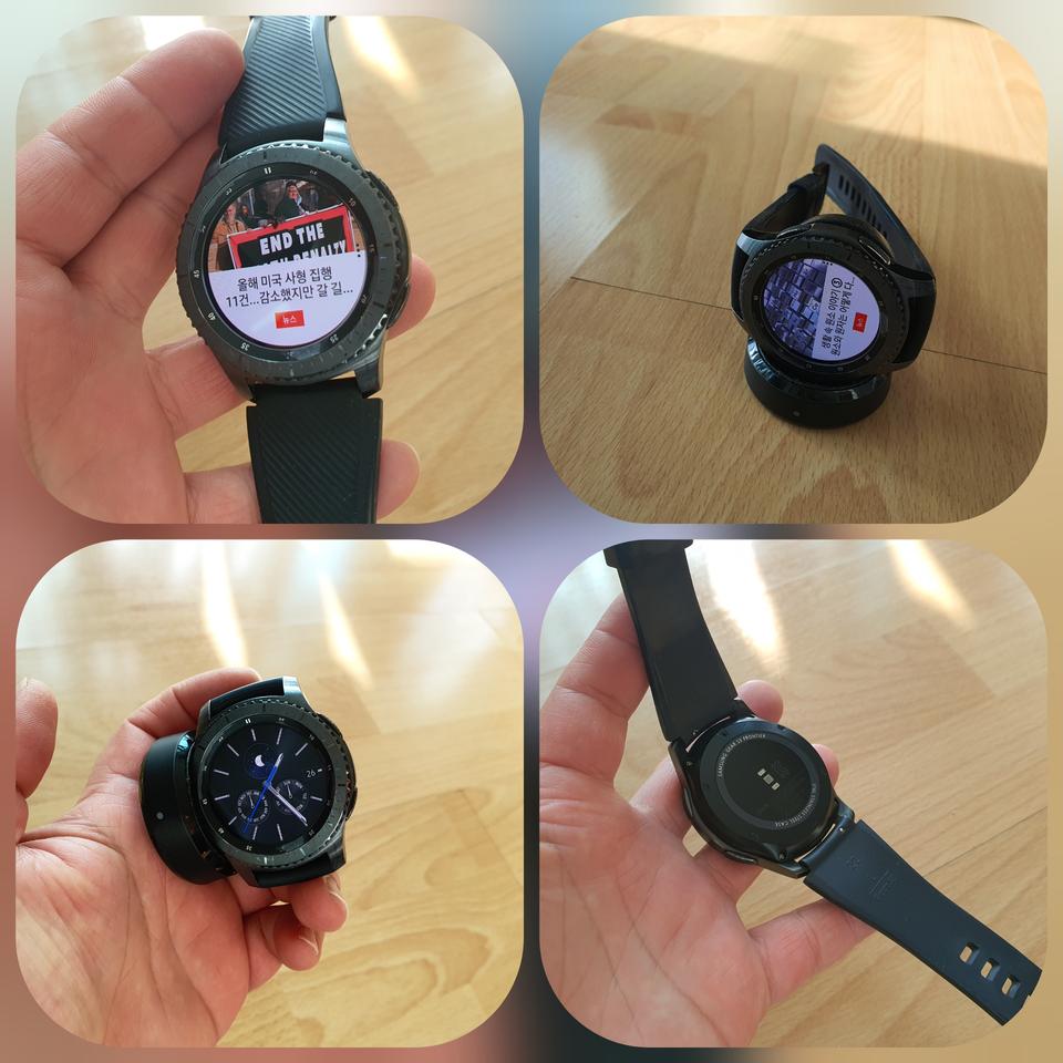 안전 갤럭시 워치 S프론티어 상태좋음 가죽줄증정 블루투스 혈압  심박수