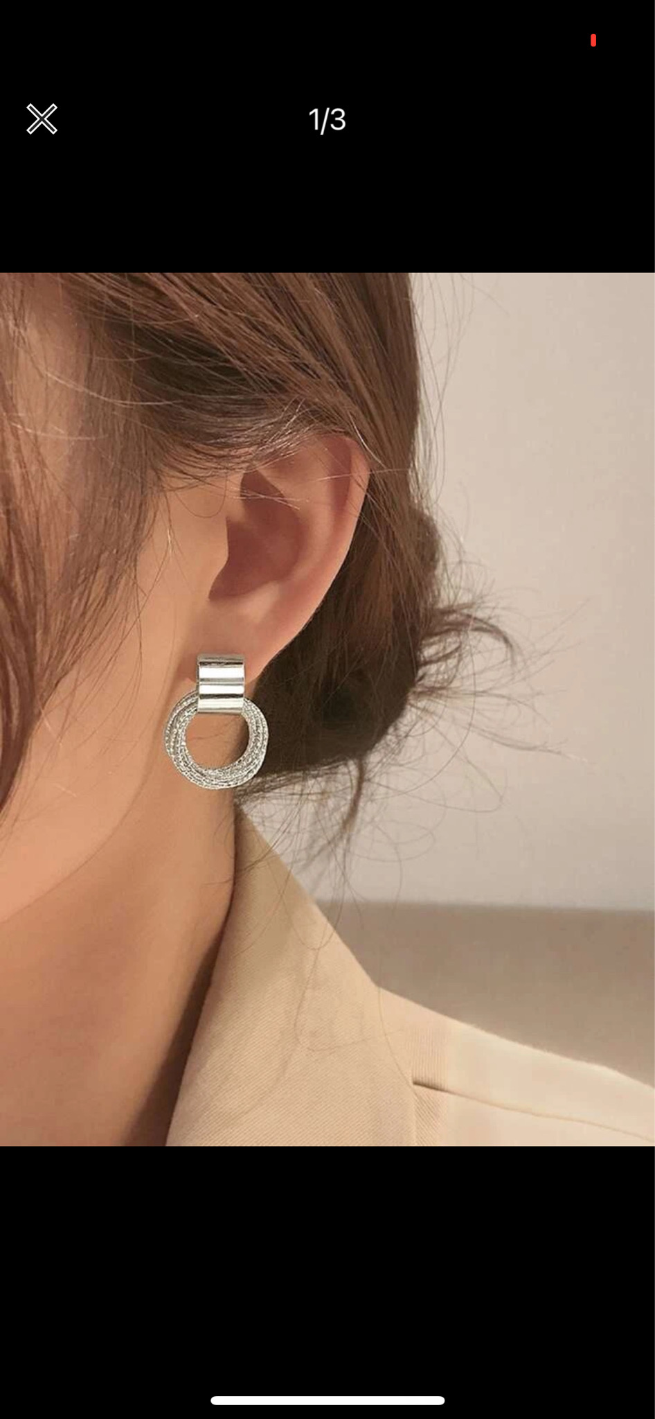 실버 드롭 귀걸이