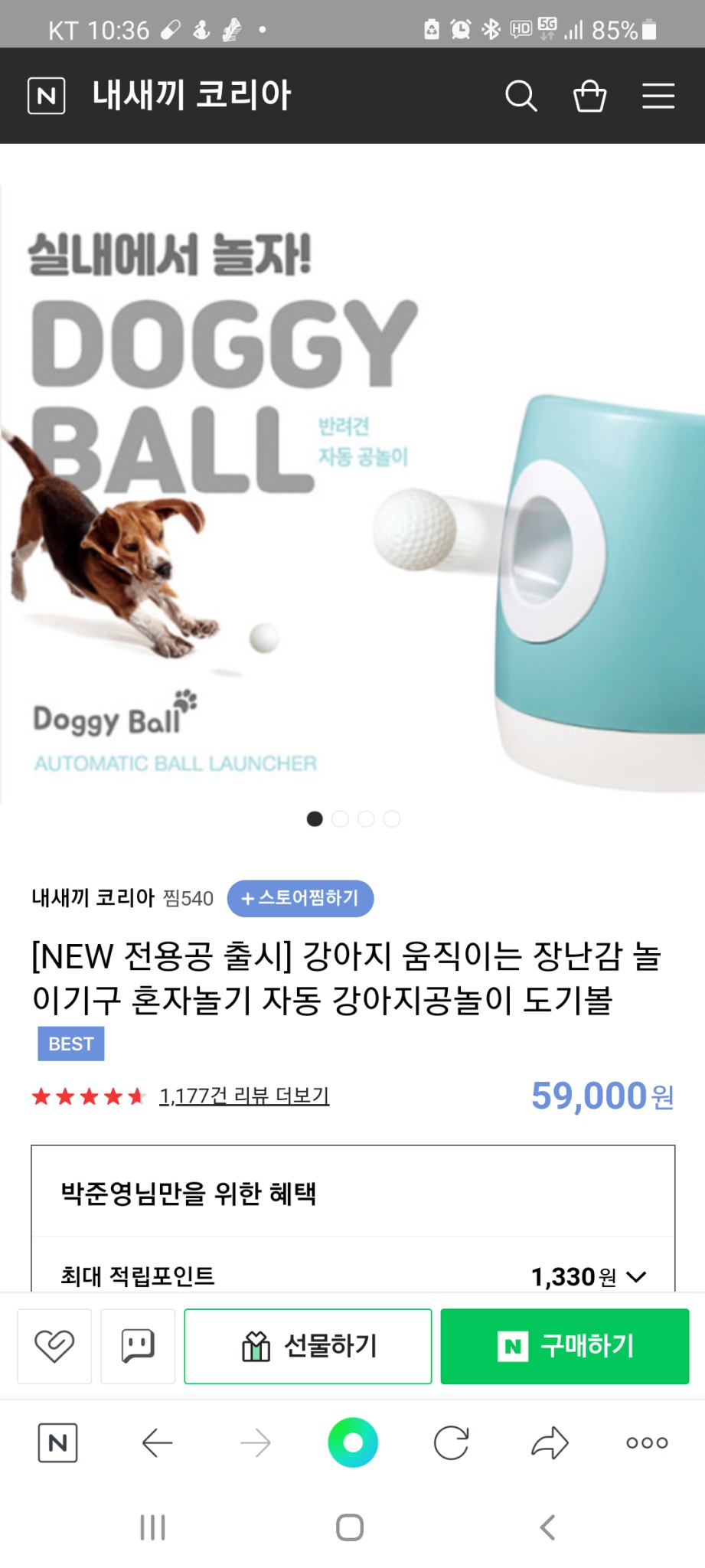 반려견 자동 공놀이 강아지용품 강아지 장난감