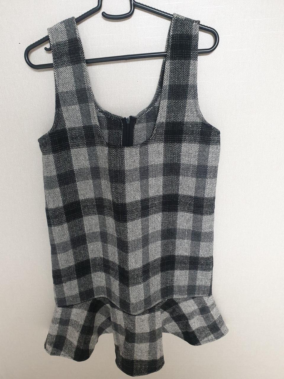 가을겨울원피스 체크 조끼원피스