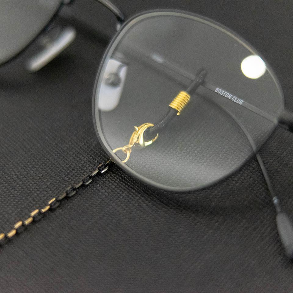 블랙 골드 메탈 얆은 체인 안경줄 겸 마스크줄 데일리 안경 악세사리