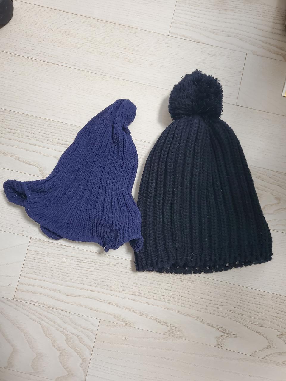 니트모자 2개
