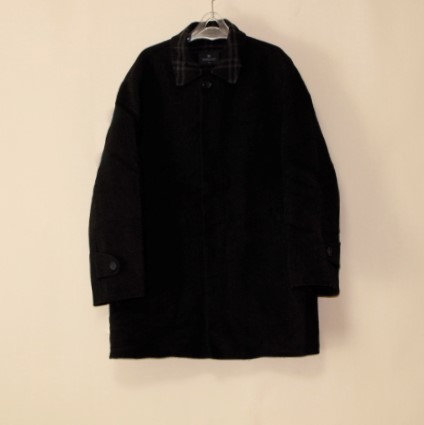 105) LG패션 마에스트로 투톤카라 모직하프코트 차콜 