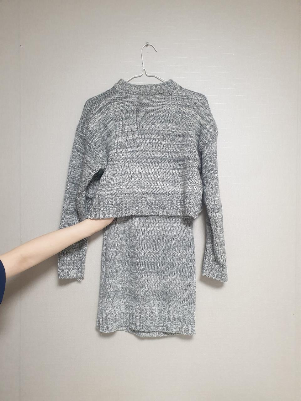 겨울니트 투피스 세트