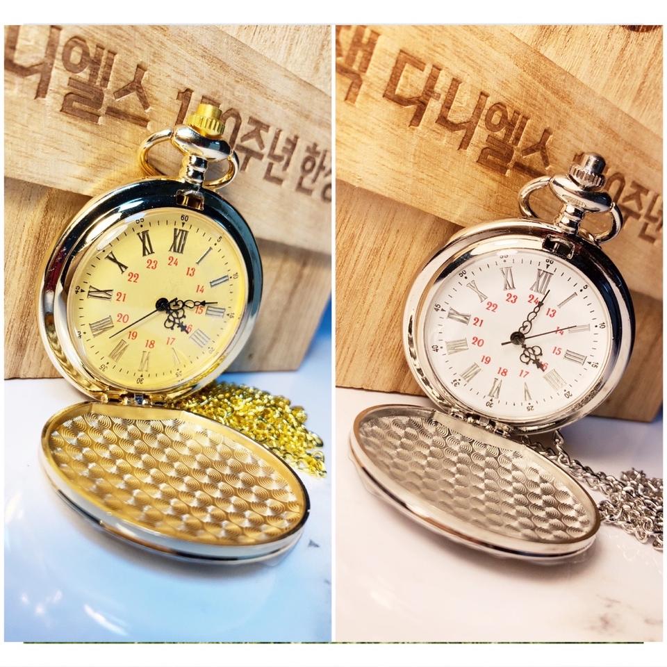 목걸이형 회중시계 2점(금, 은 2컬러) 쿼츠