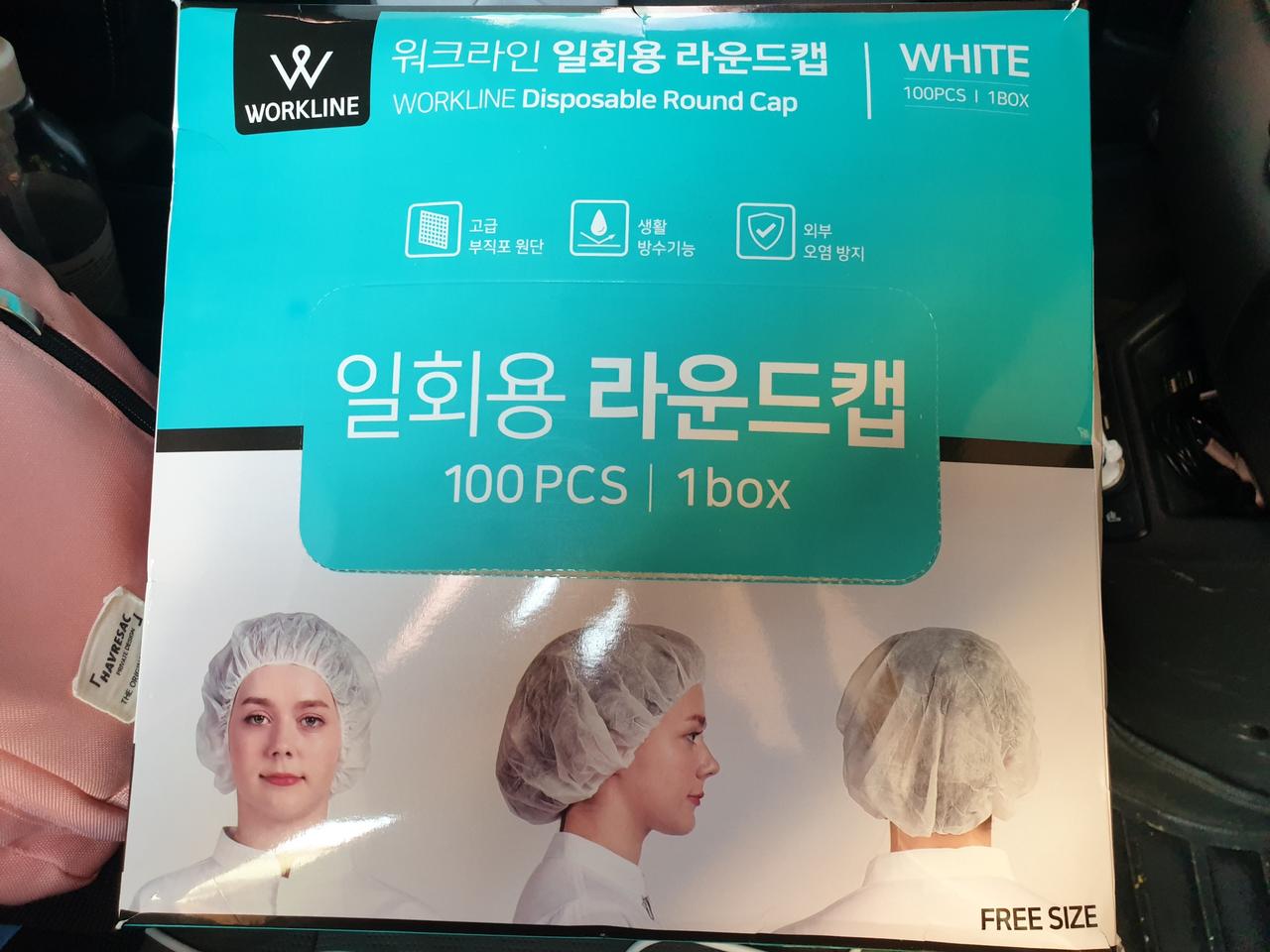 1회용 헤어 라운드캡 100P