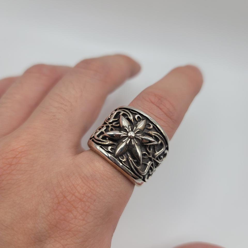 10돈 925실버 오발스타링 남자은반지 은반지 굵은반지