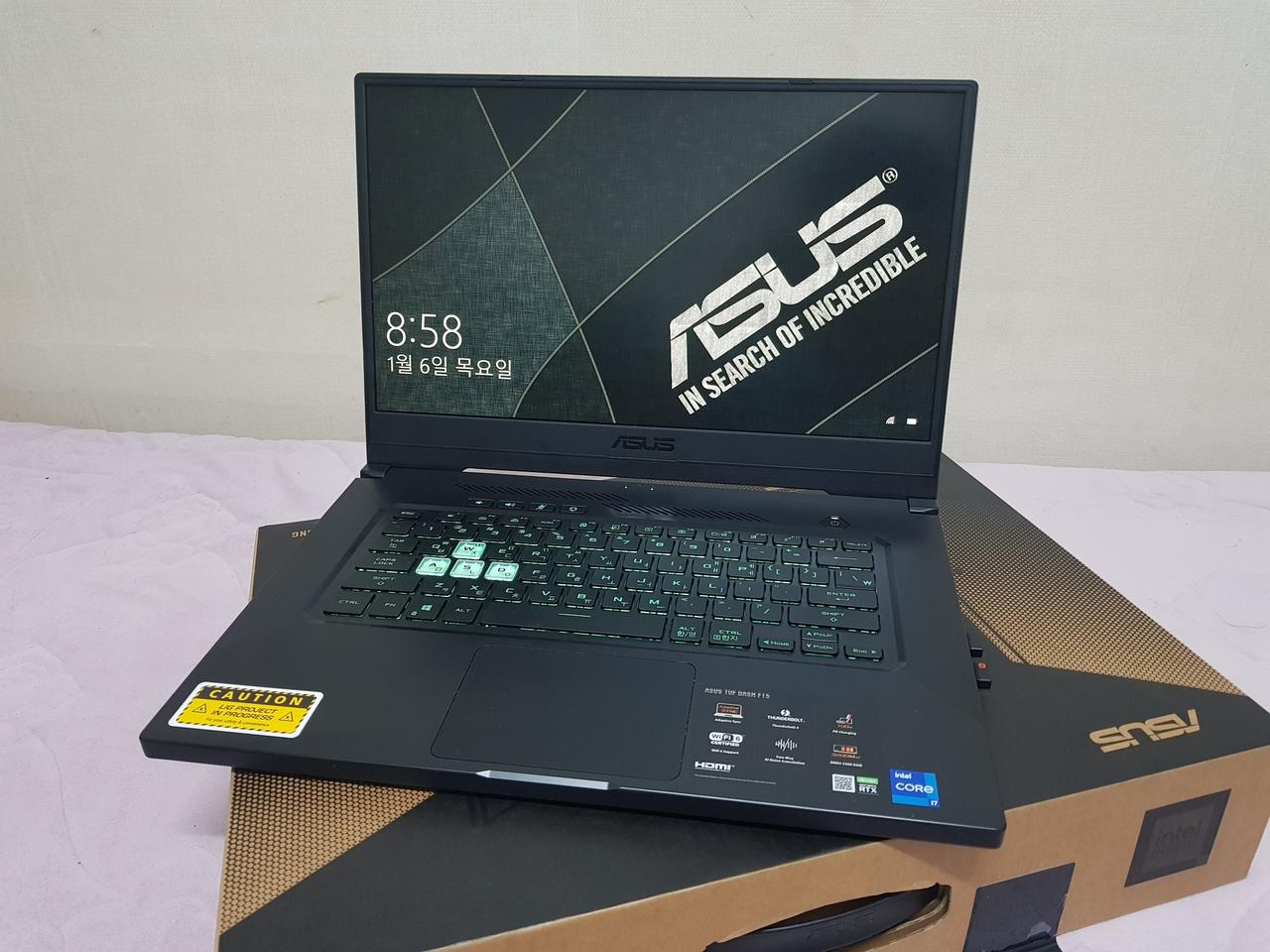 에이수스 ASUS TUF F15 게이밍 노트북 + 무선 마우스