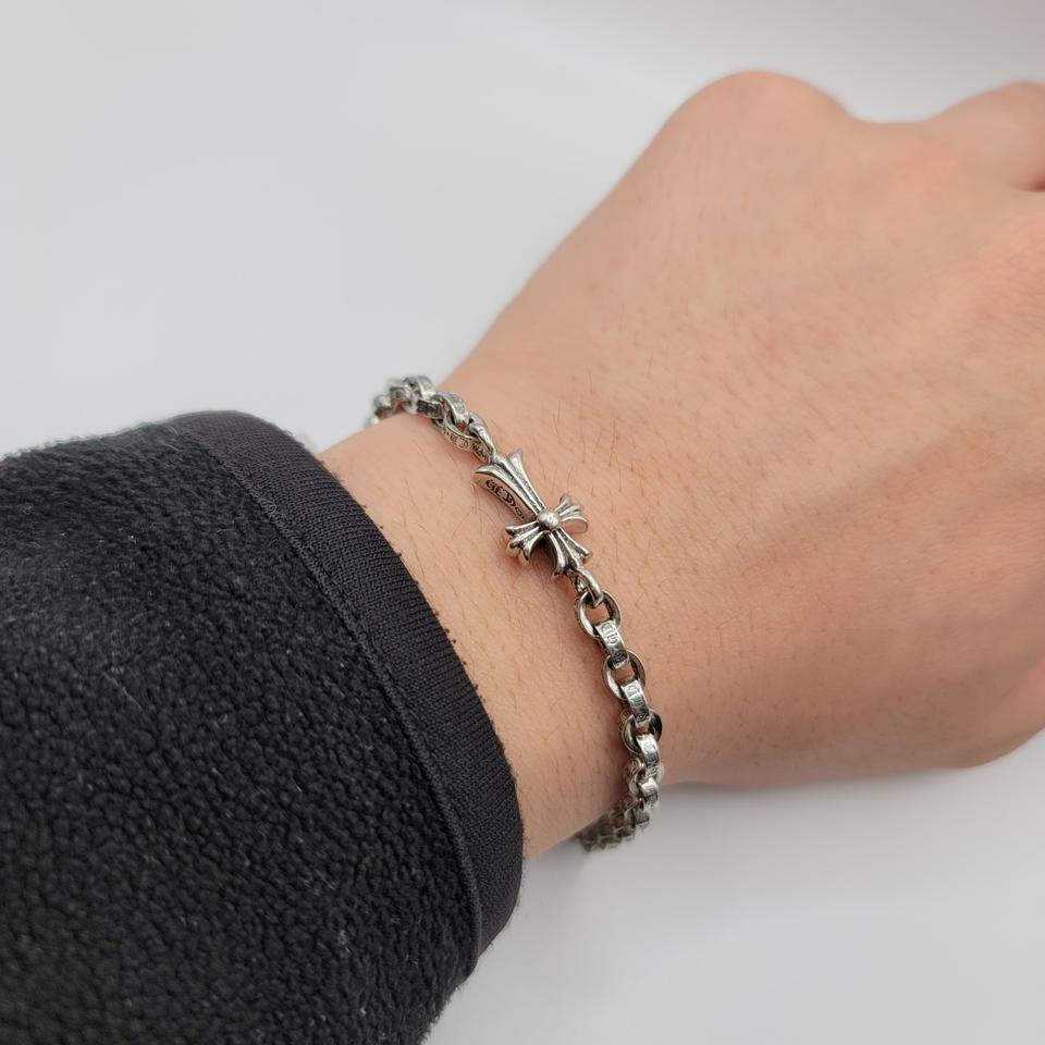 4돈 925실버 타이니 페이퍼체인 은팔찌 남자은팔찌