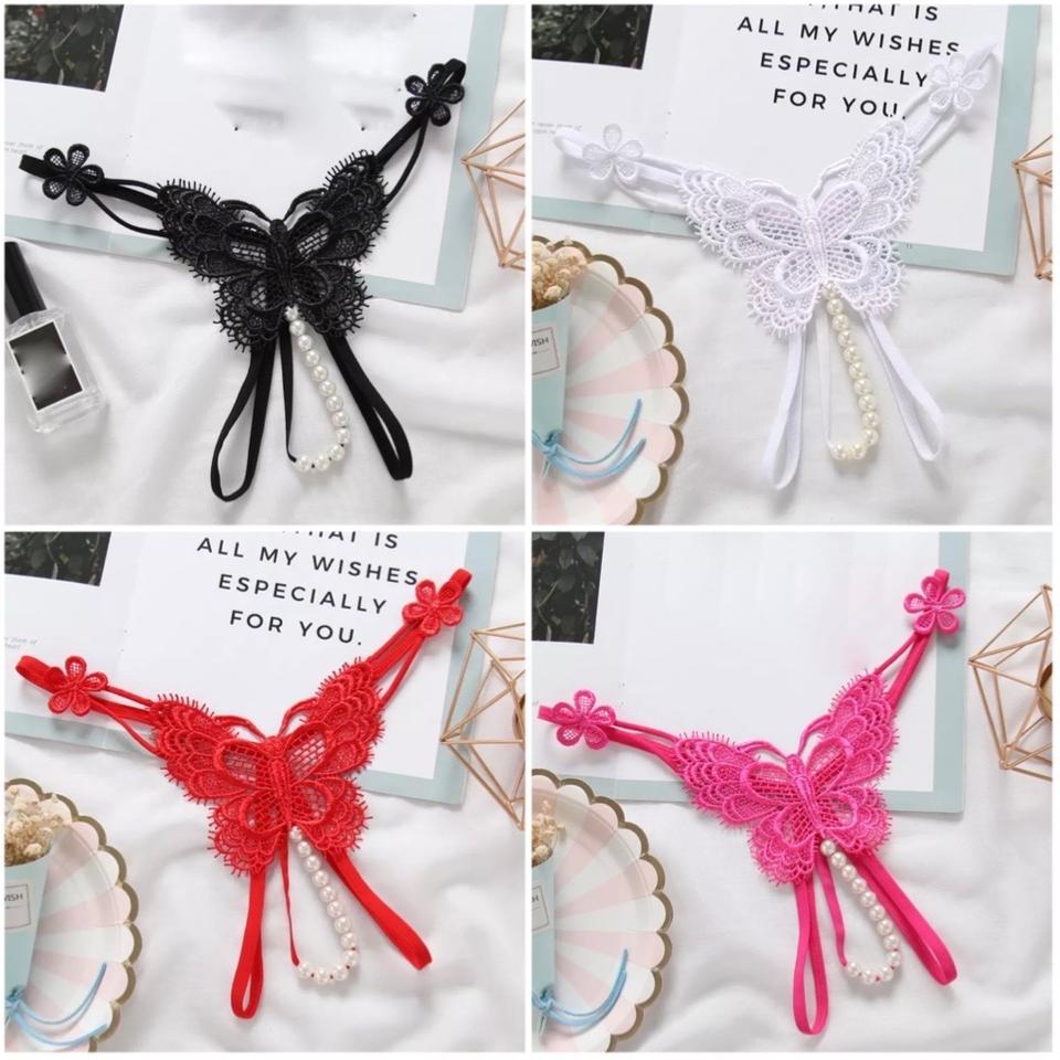 밑트임 나비 섹시 진주 팬티 이벤트 기념일 속옷 란제리