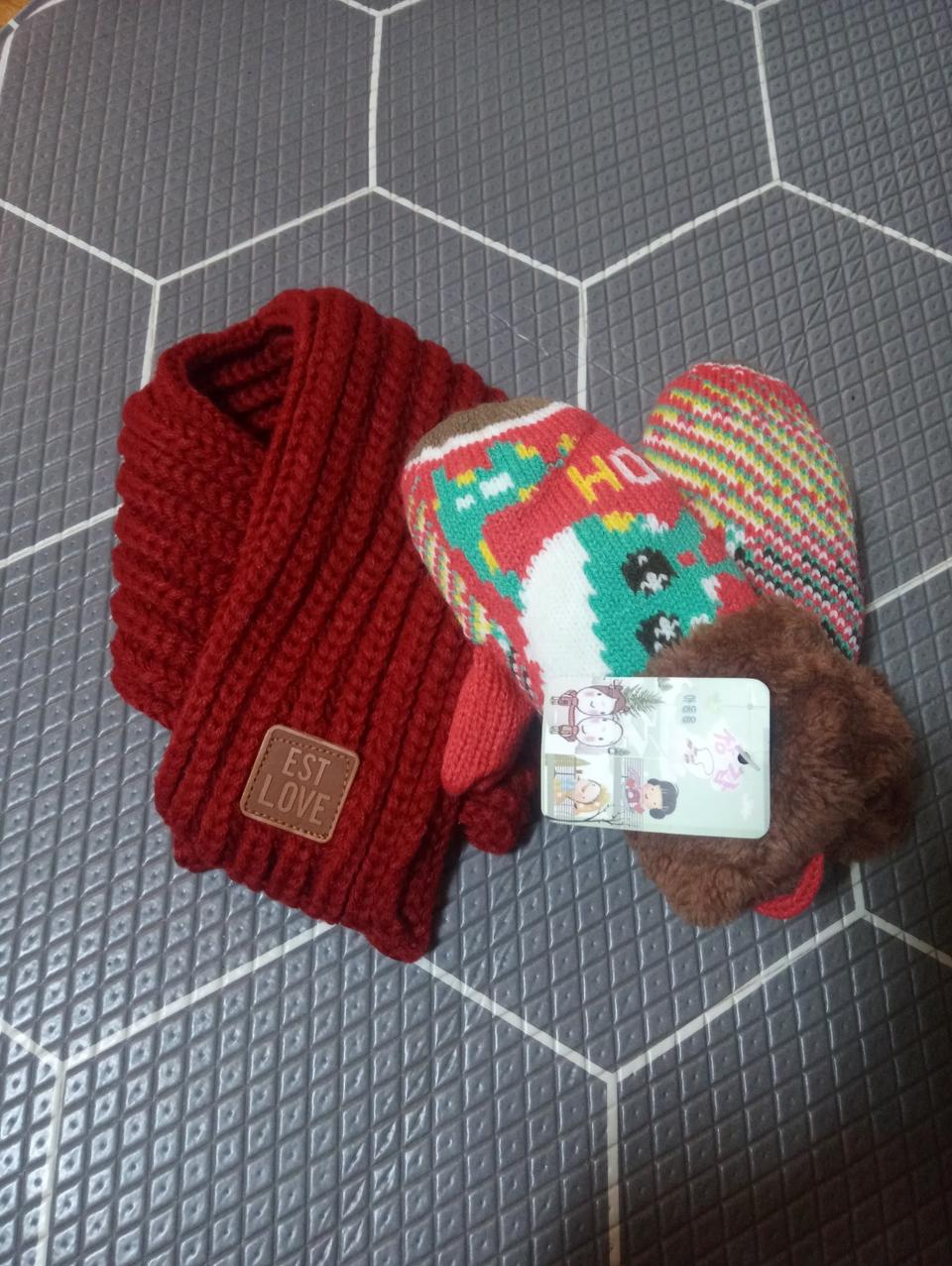 새상품♥아동 목도리+털장갑