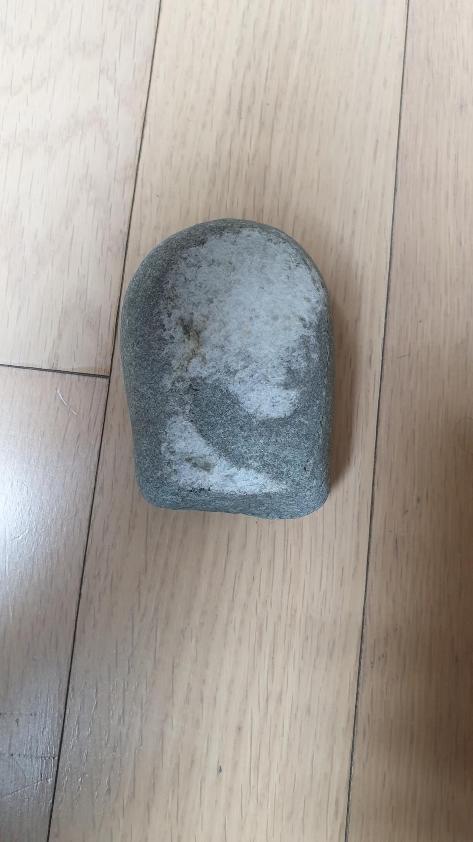 외계인 모양이 새겨진 수석