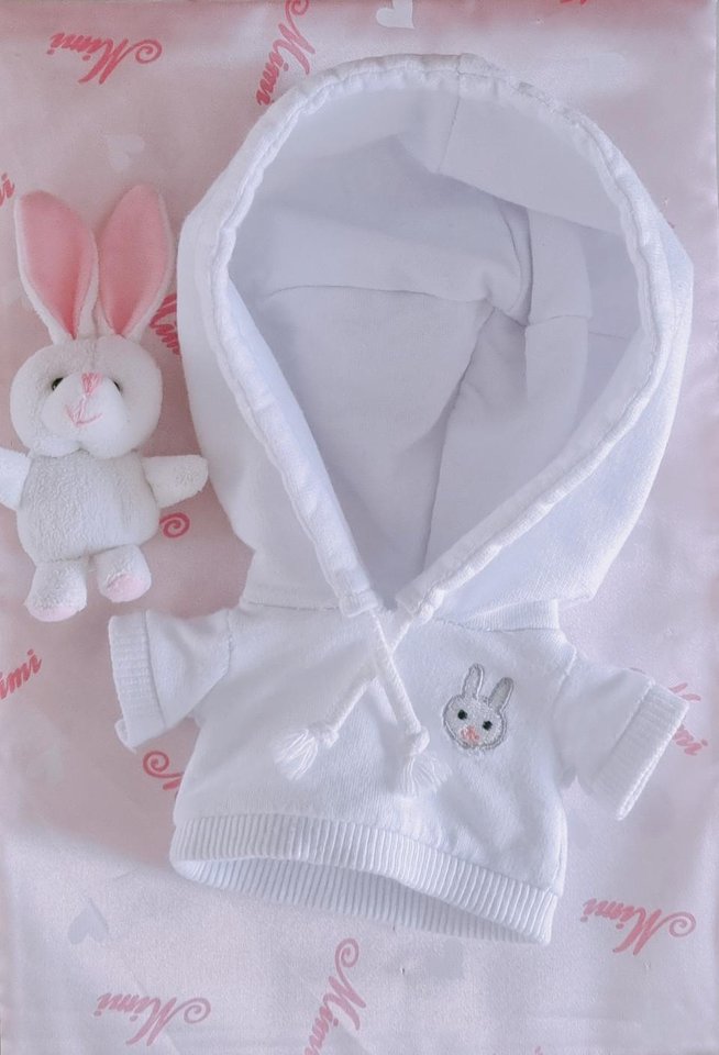20cm인형옷 토끼후드티 래빗상의 흰색 15 아이돌 ... | 세컨웨어(헬로마켓) 20Cm인형옷 토끼후드티 래빗상의 흰색 15 아이돌 ... | 세컨웨어(헬로마켓)