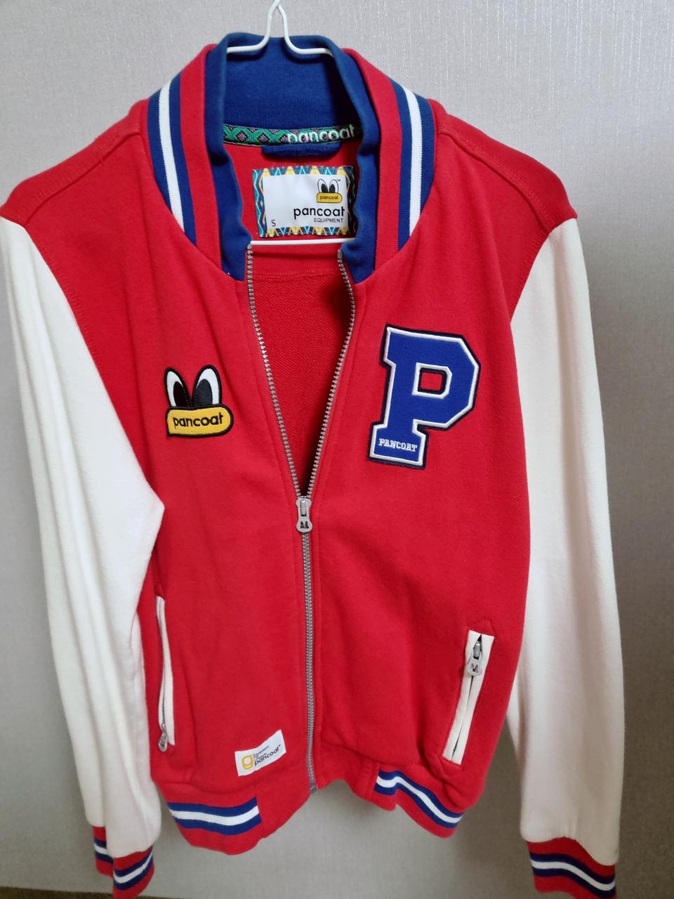 팬콧 야구잠바 점퍼 아우터 레드 빨강 S 스몰