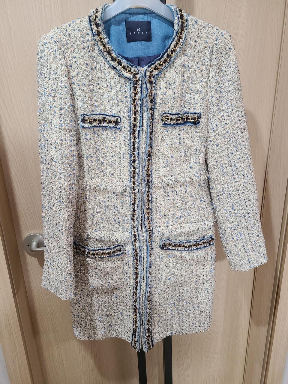 샤틴 SATIN 트위드 자켓